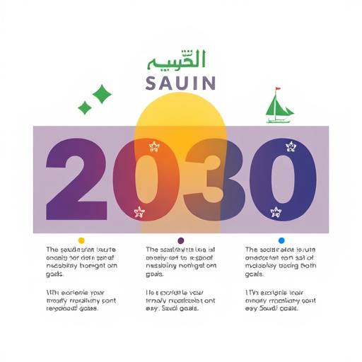 A graphic depicting the goals and objectives of Saudi Vision 2030