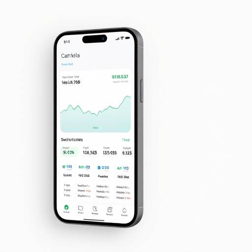 Mobile app displaying financial data